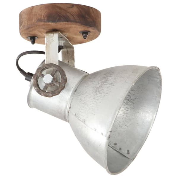 Industriell vägglampa/taklampa 2 st silver 20x25 cm E27
