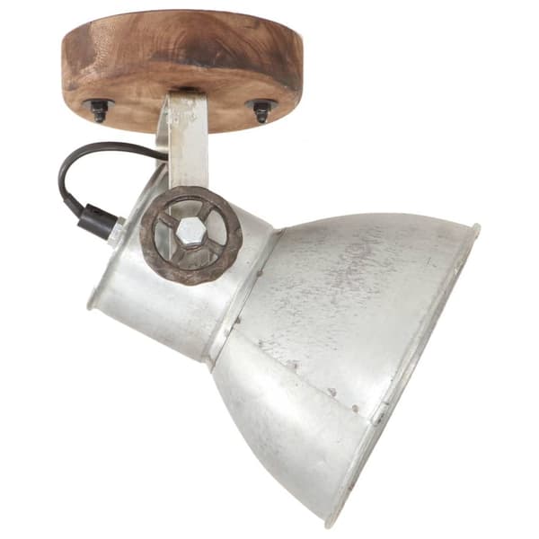 Industriell vägglampa/taklampa 2 st silver 20x25 cm E27
