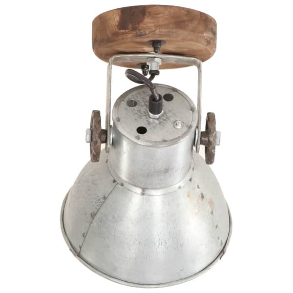 Industriell vägglampa/taklampa 2 st silver 20x25 cm E27