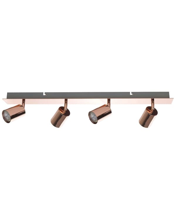Loftlampe 4 lys Kobber Metal Justerbar Industrielt Design