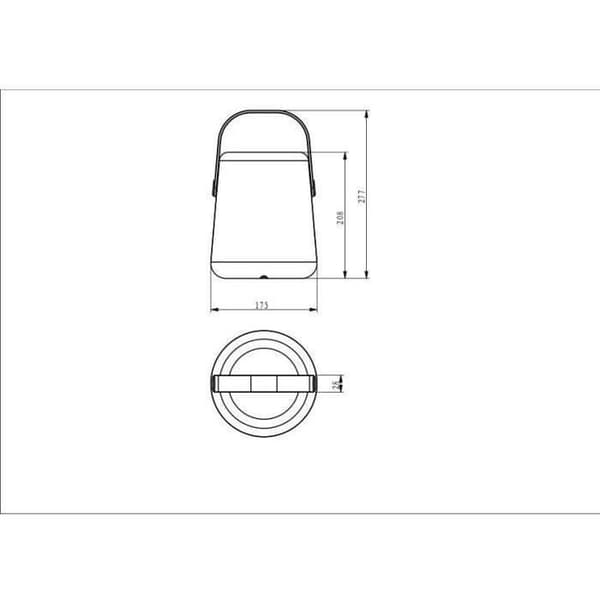 GALIX G4420 uppladdningsbar bärbar lykta - USB 9 LED - Varmvit