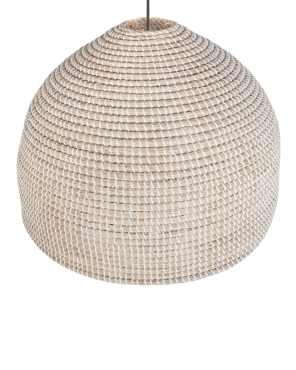 Pendellampe Naturlig Sjøgressskjerm Svart Jernfot Boho Lightning Hengende Lampe Stue Soverom Gang