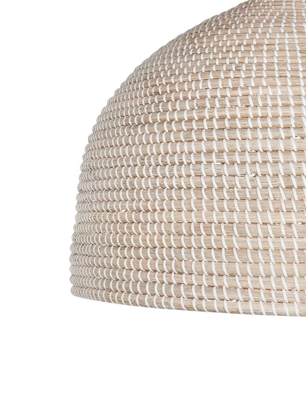 Pendellampe Naturlig Sjøgressskjerm Svart Jernfot Boho Lightning Hengende Lampe Stue Soverom Gang