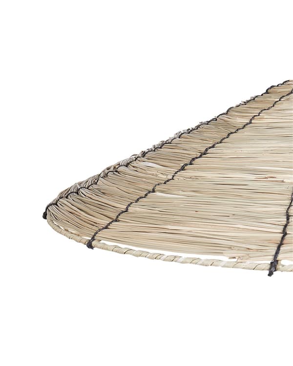 Riippuvalaisin luonnonväri meriruoho rauta ⌀ 67 x 112 cm käsintehty luonnollinen kartiovarjostin boho-tyyli