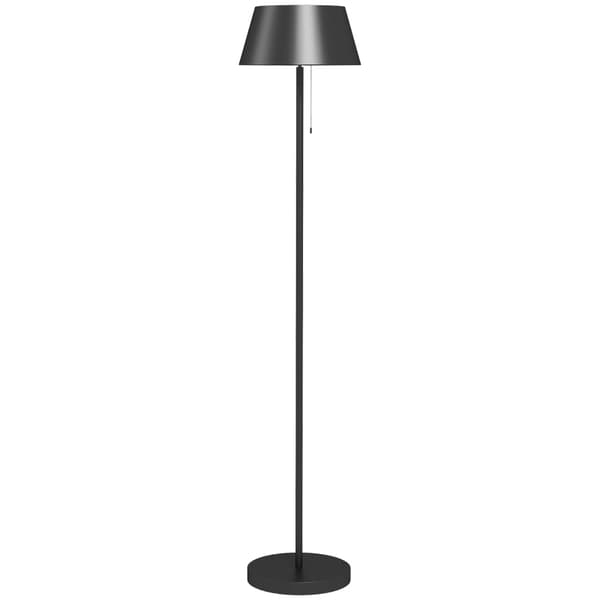 Rootz golvlampa - LED-ljus - Pull Chain Switch - Laddningskabel - 3 ljusstyrkanivåer - Aluminium-ABS - Svart - Ø32 x 153H cm