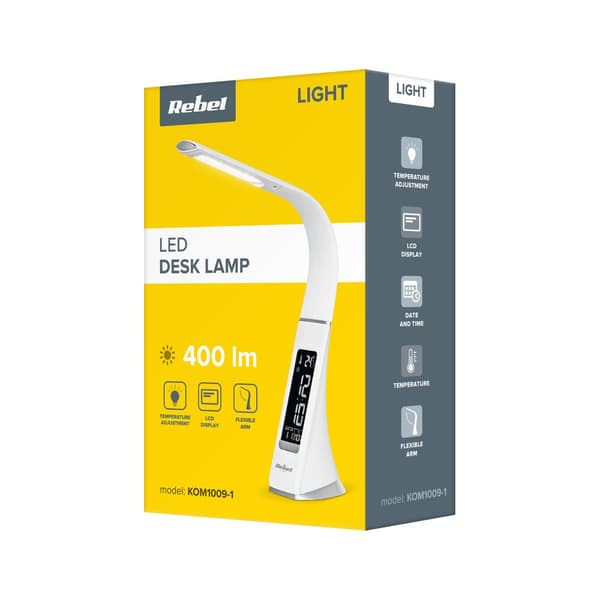 REBEL LED bordlampe (ur, dato, temperatur)
