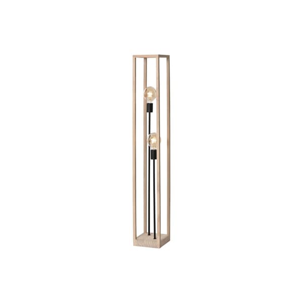 Golvlampa Home ESPRIT Brun Svart Naturell Trä Järn Furu 220 V 19 x 19 x 123 cm