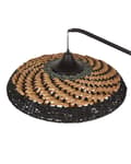 Miniatyrbilde 6 av 10: Gulvlampe Svart Beige Papirtau Metallfot Bohemsk stil Stue Soverom Belysning Stålampe