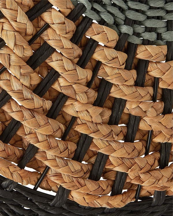 Gulvlampe Svart Beige Papirtau Metallfot Bohemsk stil Stue Soverom Belysning Stålampe