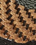 Miniatyrbilde 9 av 10: Gulvlampe Svart Beige Papirtau Metallfot Bohemsk stil Stue Soverom Belysning Stålampe