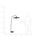 Miniatyrbilde 10 av 10: Gulvlampe Svart Beige Papirtau Metallfot Bohemsk stil Stue Soverom Belysning Stålampe