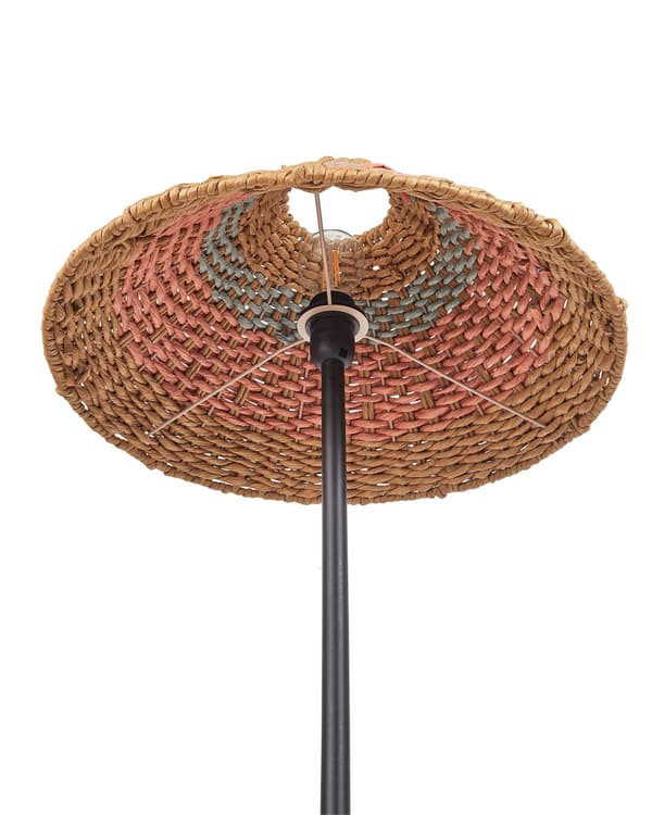 Jalkavalaisin beige paperinaru kartio varjostin metallijalka boho tyyli