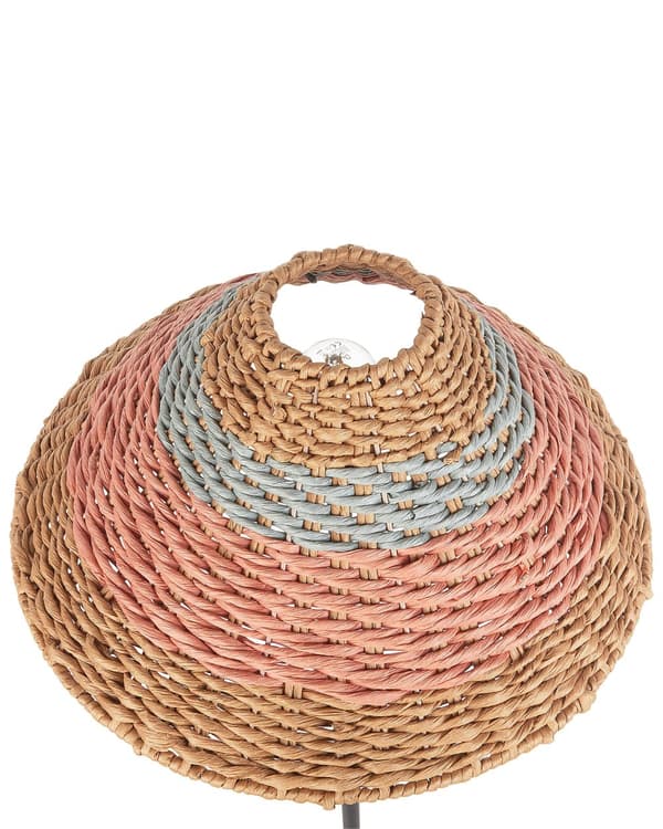 Jalkavalaisin beige paperinaru kartio varjostin metallijalka boho tyyli