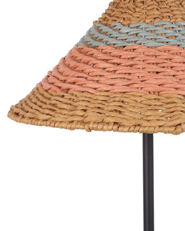 Jalkavalaisin beige paperinaru kartio varjostin metallijalka boho tyyli