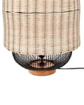 Miniatyrbillede 7 af 9: Bordlampe naturlig farve/sort naturlig rattan metalbur naturlig stil stue værelse opholdsrum