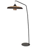 Miniatyrbillede 1 af 10: Bordlampe hvid/beige papirskærm med metalfod i boho-stil stue værelse opholdsrum