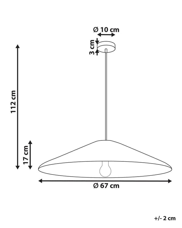 Pendel Lampe Jute ø 67 cm Træ Lampe over Spisebord Boho Loftlampe til Stuen Natur Trælampe til Køkken