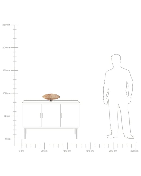 Bordlampe Halm ø 40 cm Moderne Natbordslampe med Boho Lampeskærm Sengelampe Bord Lampe til Natbord