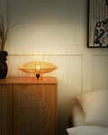 Miniatyrbillede 2 af 9: Bordlampe Halm ø 40 cm Moderne Natbordslampe med Boho Lampeskærm Sengelampe Bord Lampe til Natbord