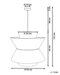 Miniatyrbillede 3 af 9: Pendel Lampe Halm ø 45 cm Træ Lampe over Spisebord Boho Loftlampe til Stuen Natur Trælampe til Køkken