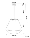 Miniatyrbillede 3 af 9: Pendel Lampe Halm ø 33 cm Træ Lampe over Spisebord Boho Loftlampe til Stuen Natur Trælampe til Køkken