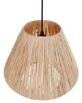 Miniatyrbillede 6 af 9: Pendel Lampe Halm ø 33 cm Træ Lampe over Spisebord Boho Loftlampe til Stuen Natur Trælampe til Køkken