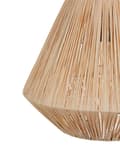 Miniatyrbillede 7 af 9: Pendel Lampe Halm ø 33 cm Træ Lampe over Spisebord Boho Loftlampe til Stuen Natur Trælampe til Køkken