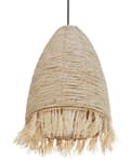 Miniatyrbillede 5 af 9: Pendel Lampe Majsblade ø 40 cm Træ Lampe over Spisebord Boho Loftlampe til Stuen Natur Trælampe til Køkken