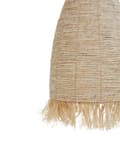 Miniatyrbillede 7 af 9: Pendel Lampe Majsblade ø 40 cm Træ Lampe over Spisebord Boho Loftlampe til Stuen Natur Trælampe til Køkken