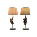 Miniatyrbild 6 av 6: Bordslampa Home ESPRIT Brun Metall Harts 50 W 220 V 26 x 26 x 53,5 cm (2 antal)