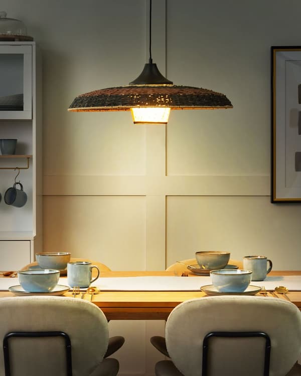 Pendellampe Flerfarget Papirtau Rund Form Taklampe Moderne stil