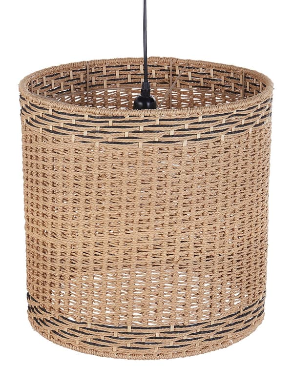 Pendellampe med Naturlig Papirskjerm Boho stil Belysning Hengende Lys