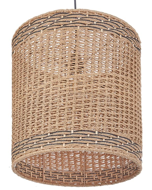 Pendellampe med Naturlig Papirskjerm Boho stil Belysning Hengende Lys