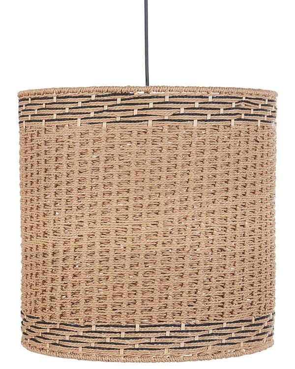 Pendellampe med Naturlig Papirskjerm Boho stil Belysning Hengende Lys