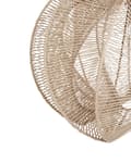 Miniatyrbillede 6 af 8: Pendel lampe naturfarvet papirstreng jern ⌀ 60 x 123 cm rund håndlavet boho-stil stue