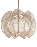 Miniatyrbillede 1 af 8: Pendel lampe naturfarvet papirstreng jern ⌀ 60 x 123 cm rund håndlavet boho-stil stue
