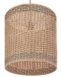 Miniatyrbillede 6 af 9: Pendellampe naturfarvet papirstreng jern ⌀ 39 x 120 cm håndlavet rund boho-stil stue