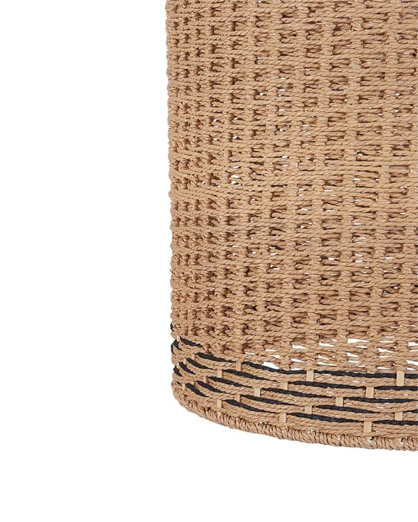 Pendellampe naturfarvet papirstreng jern ⌀ 39 x 120 cm håndlavet rund boho-stil stue