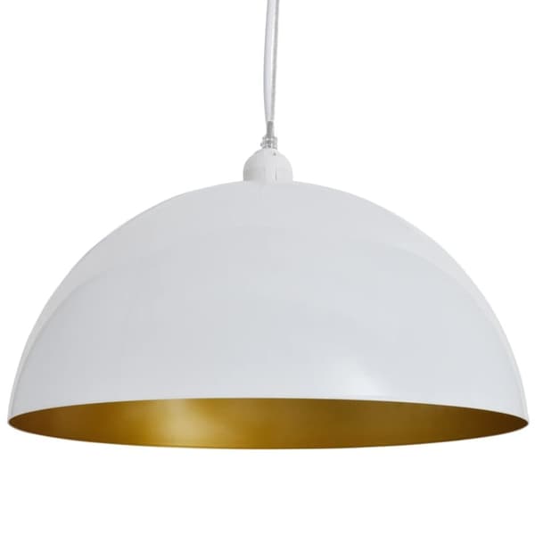 vidaXL loftslampe halvkugle 2 stk. højdejusterbar hvid -  Lamper
