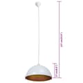Miniatyrbillede 10 af 10: vidaXL loftslampe halvkugle 2 stk. højdejusterbar hvid -  Lamper