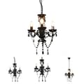 Miniatyrbillede 1 af 8: The Living Store lysekrone med perler rund 3 x E14 sort -  Lamper