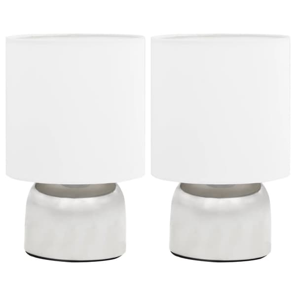 The Living Store Bordslampor 2 st touch-knapp vit E14 -  Lampor
