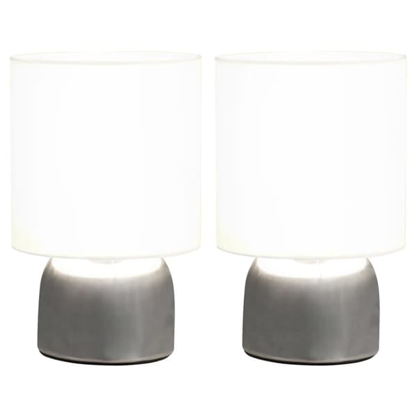 The Living Store Bordslampor 2 st touch-knapp vit E14 -  Lampor