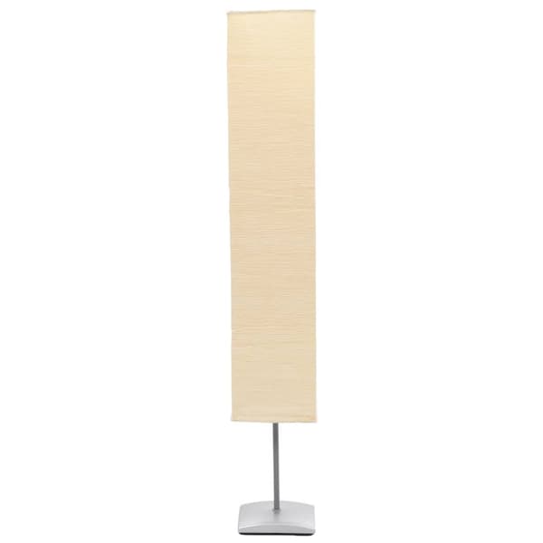 The Living Store Golvlampa med skärm av rispapper och aluminiumfot 130 cm -  Lampor