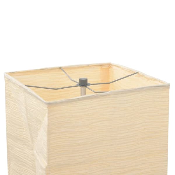 The Living Store Golvlampa med skärm av rispapper och aluminiumfot 130 cm -  Lampor