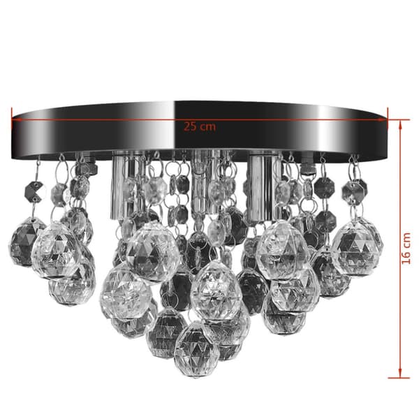 Lamper - Living lysekrone krystaldesign plexiglas krom