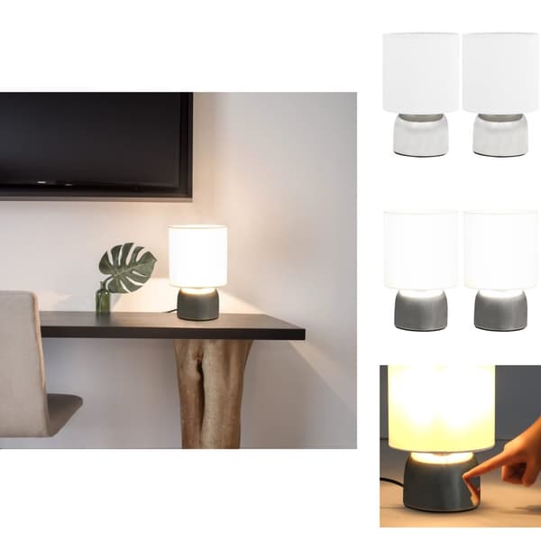 Lamper - Living bordlamper 2 stk. touch-knap E14 hvid