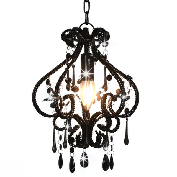 Taklampa med pärlor svart rund E14 - Taklampa - Taklampor - Home & Living
