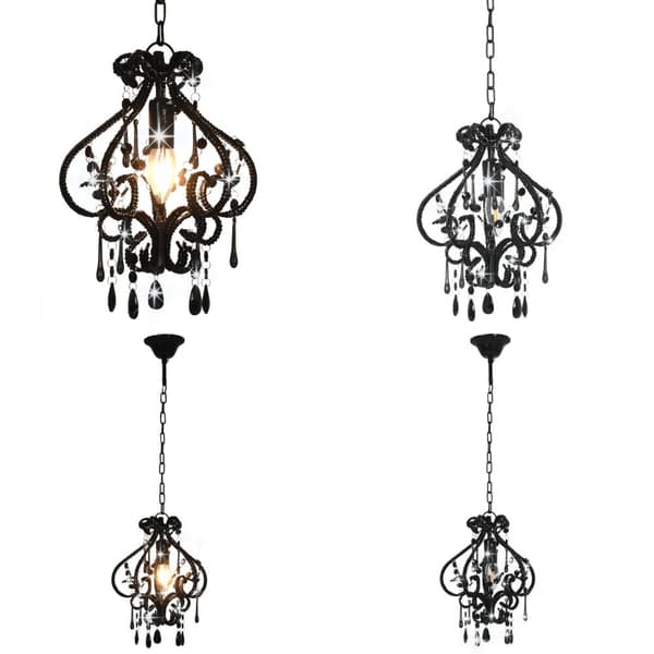 Taklampa med pärlor svart rund E14 - Taklampa - Taklampor - Home & Living