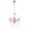 Miniatyrbillede 3 af 8: Lysekrone med perler rund 3 x E14 pink - Lysekrone - Lysekroner - Home & Living